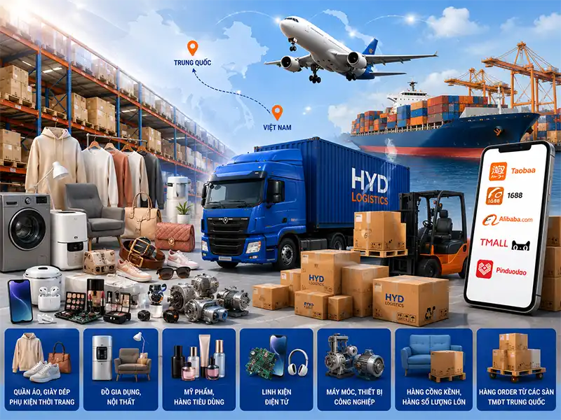 Dịch vụ vận chuyển thương mại điện tử tại HYD Logistics